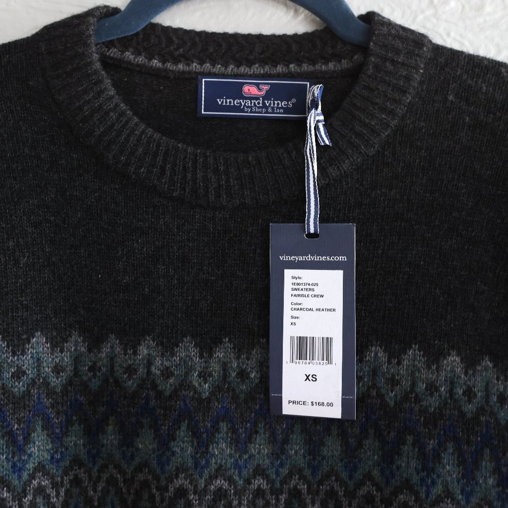 NWT Vineyard Vines Sweater - Wool/Alpaca Fairisle Crew - Size XS